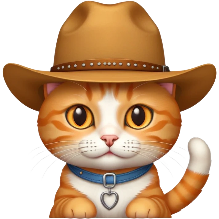 cat with a cowboy hat emoji