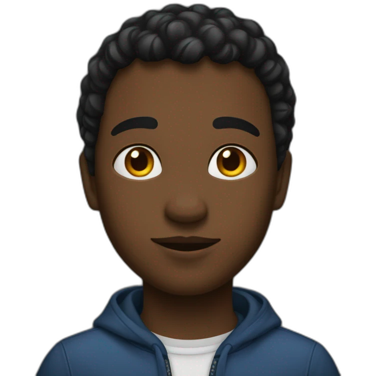 jeune noir énervé  emoji