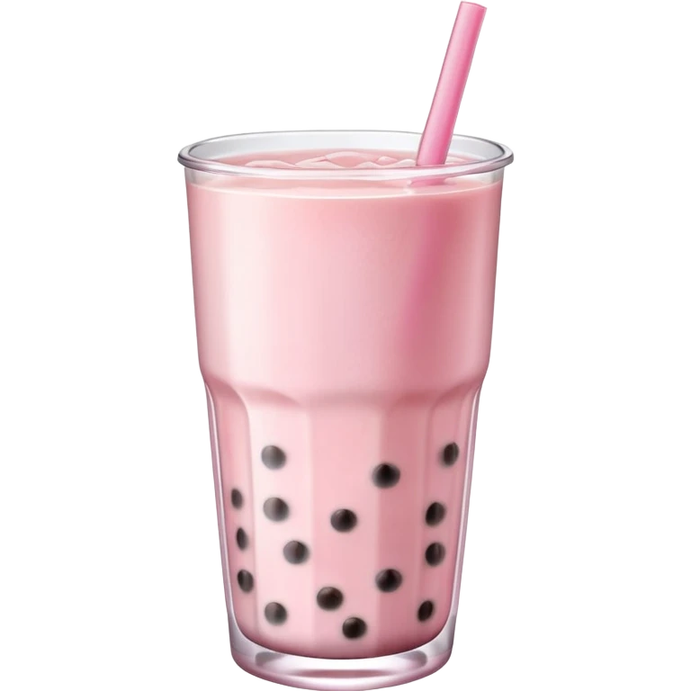 make an emoji for a pink lychee or sakura boba tea emoji