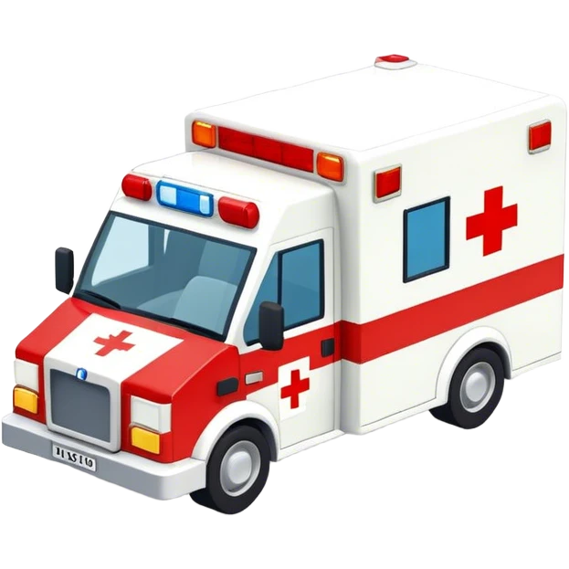 isometric british ambulance  emoji