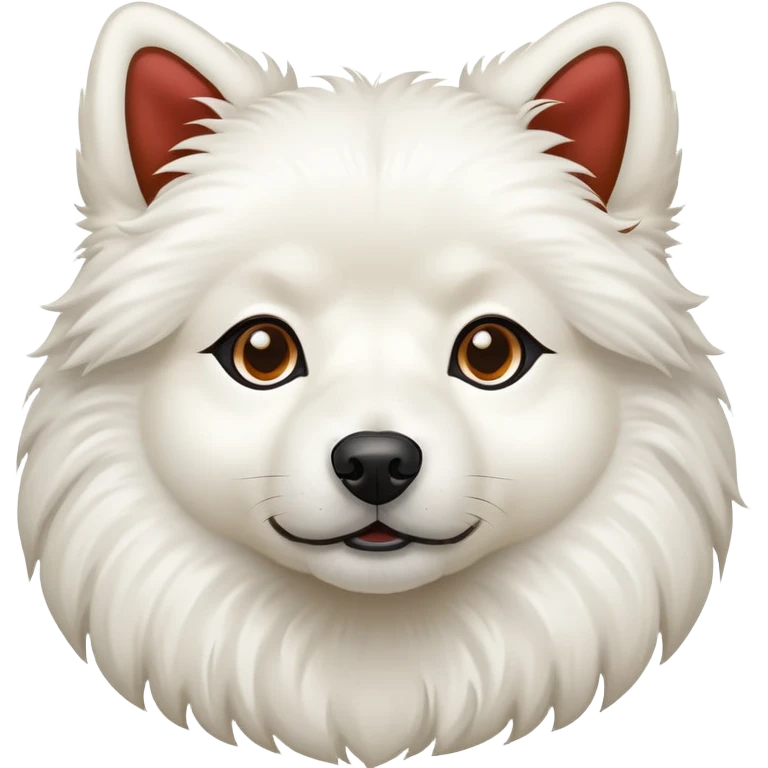  white Chinese native dog emoji