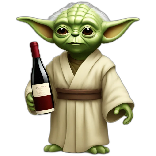 Yoda with wines  emoji