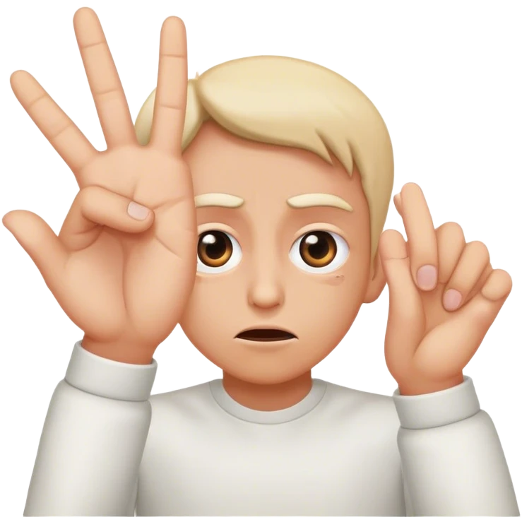 Eye twitch with flip off finger emoji