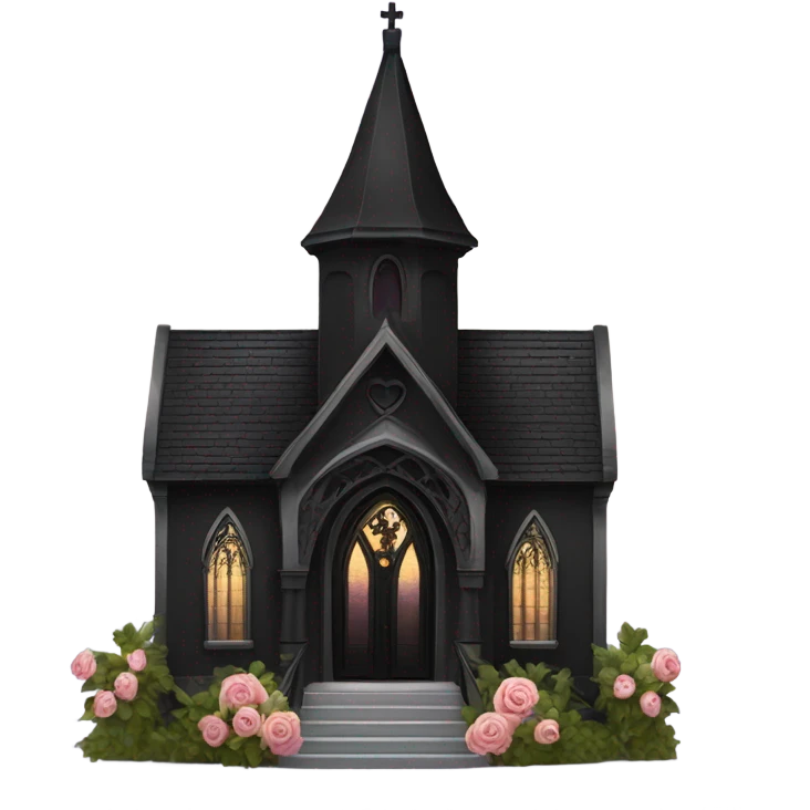 Black wedding chapel  emoji
