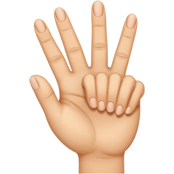 Hand emoji sign for a little bit emoji
