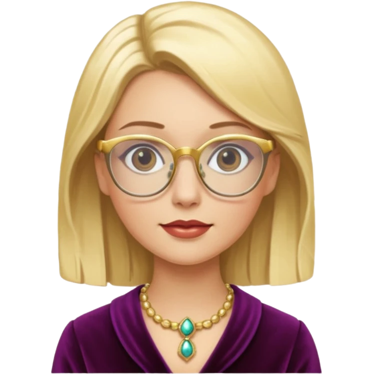 glasses blonde royal  emoji