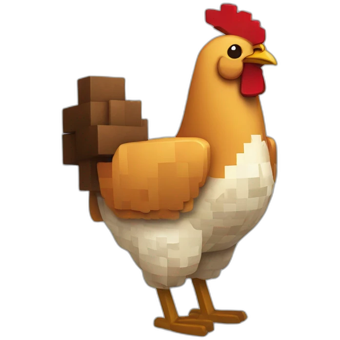 Minecraft chicken emoji