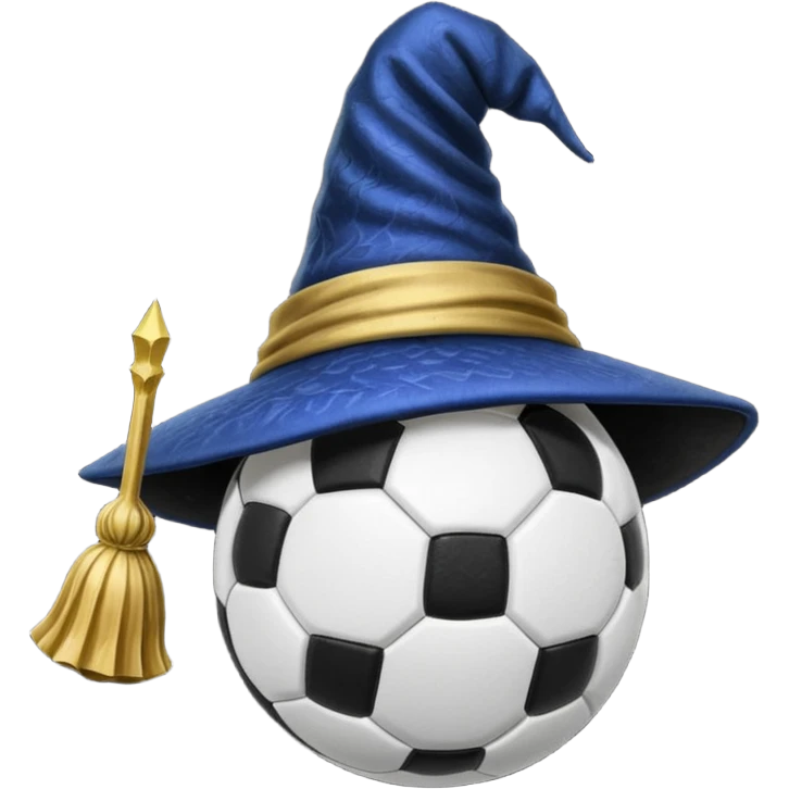 sorcerer hat soccer ball emoji