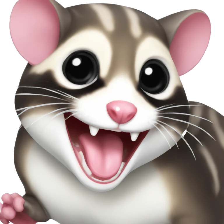 Laughing sugar glider emoji