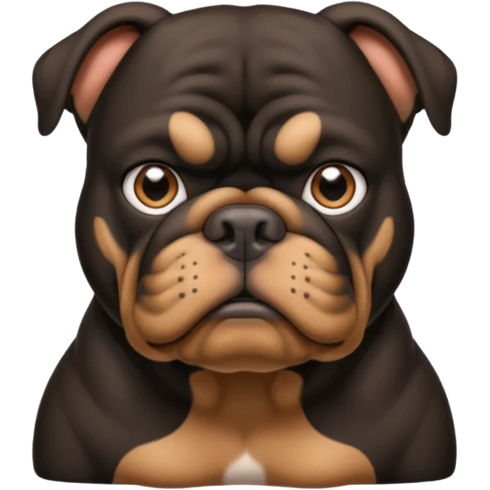 black bulldog Y3 emoji