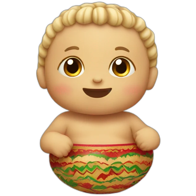 Baby shaking a Mexican rattle emoji