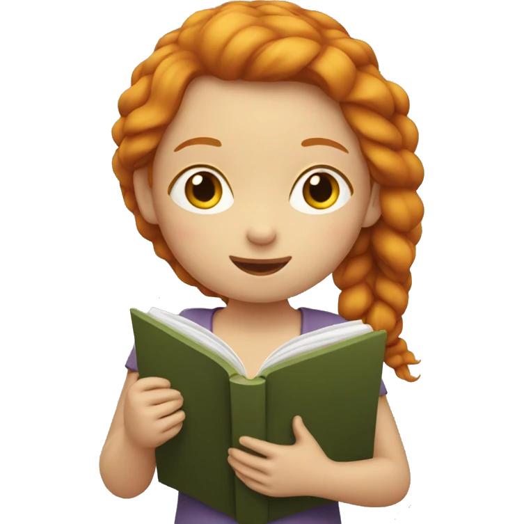 ginger girl reading emoji