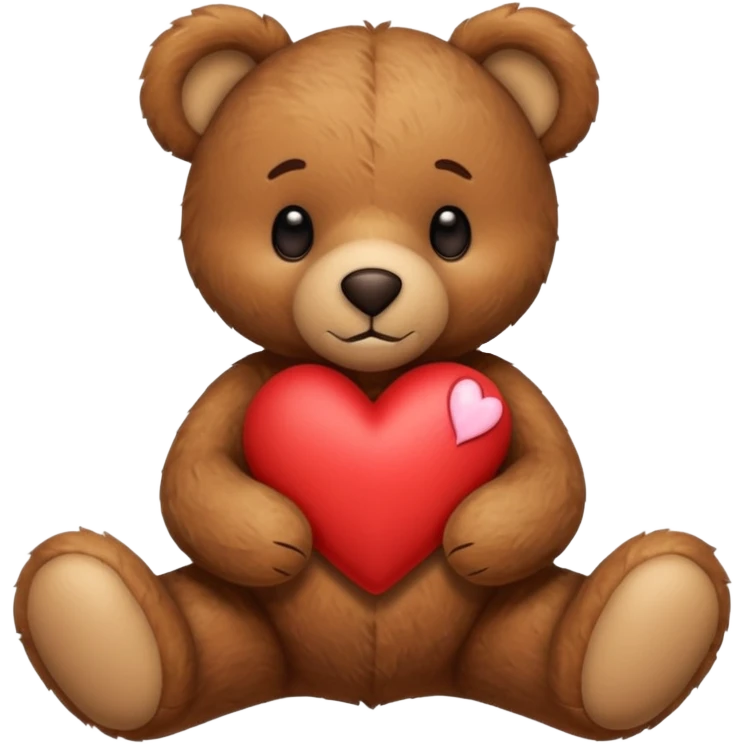 Teddy with heart on the side emoji