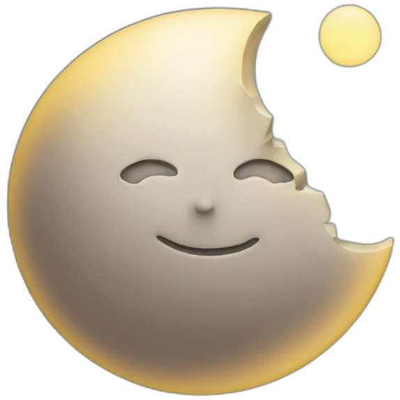 Moon with sun emoji
