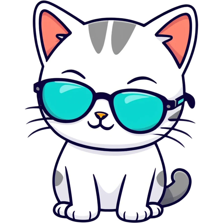 Cat with sunglasses emoji