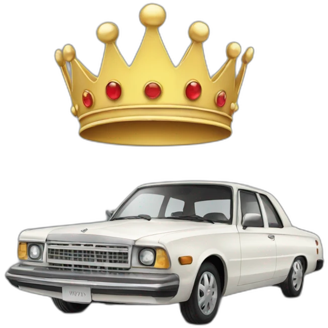 Car with crown emoji