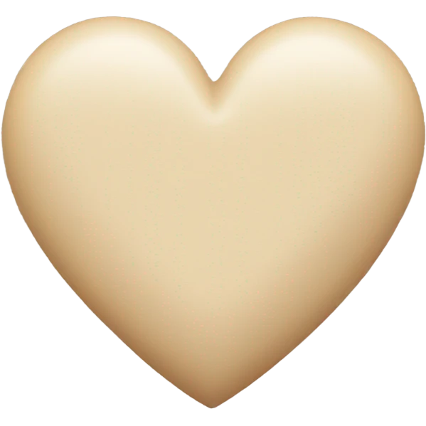 Beige heart  emoji