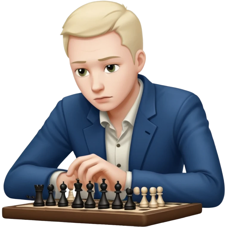 he plays online chess emoji