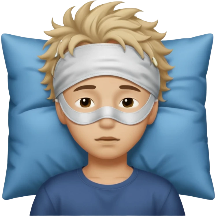 boy with a sleeping mask above head
 emoji