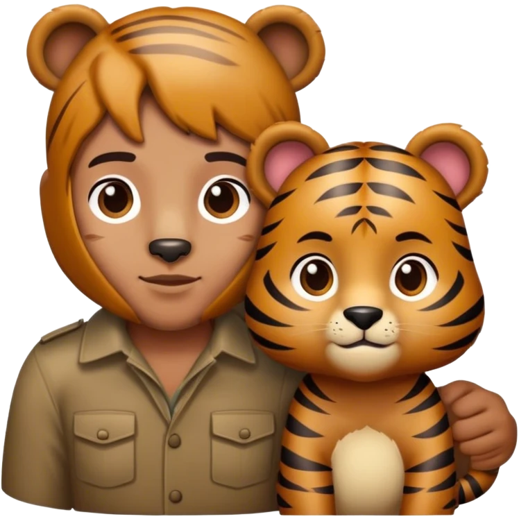 Little bear (man) and little tigre (woman) emoji