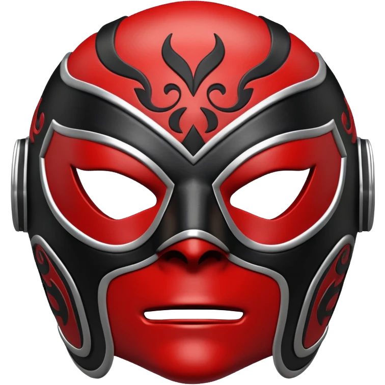 red and black luchador mask emoji