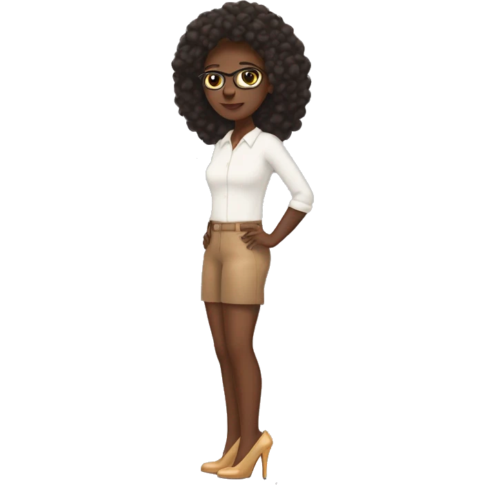 brown skin legs, wearing nonbinary high heels shoes emoji