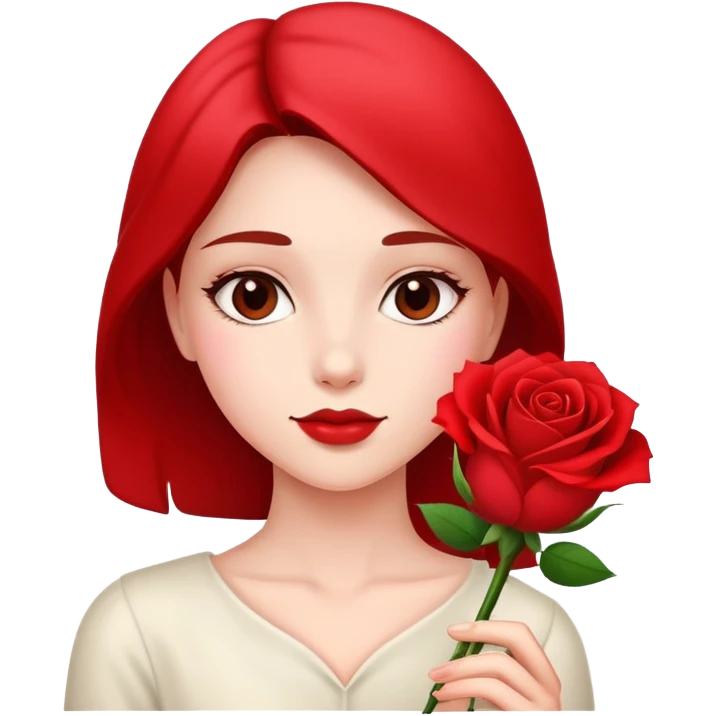 girl with a rose emoji
