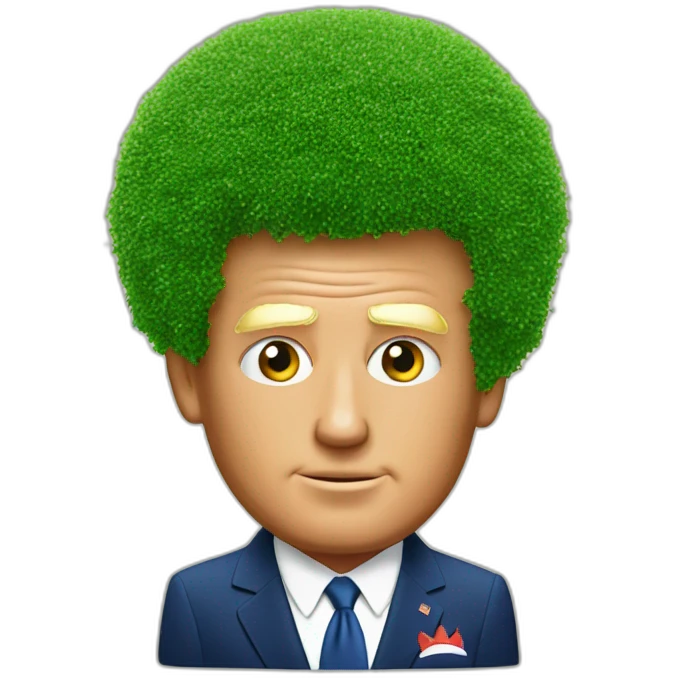 Trump as chia pet emoji