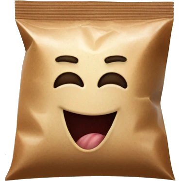 Tea-bag with human flexed arm muscles emoji