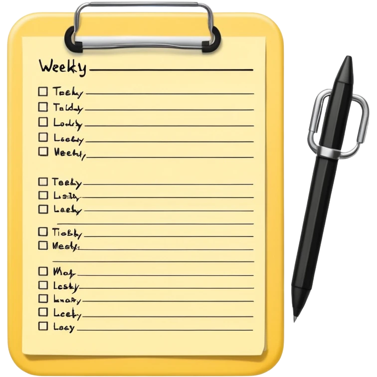 weekly to-do list emoji