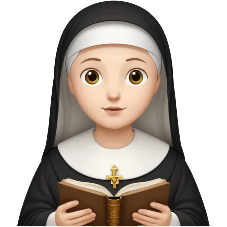 A holy nun reading the Bible  emoji