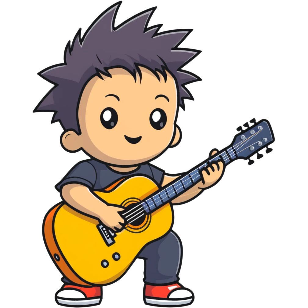 Little boy rockstar  emoji