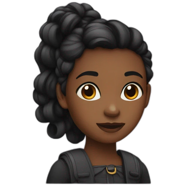 Fille noire emoji