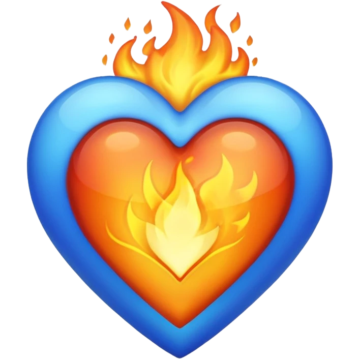 blue heart is fire emoji  emoji