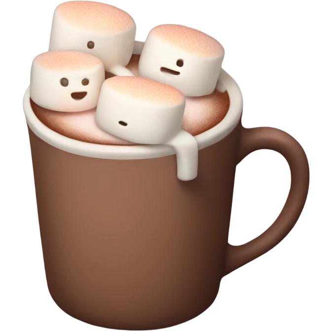 hot cocoa with mallows emoji