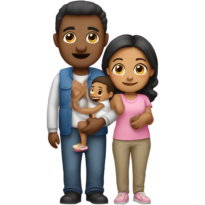 Papa mamá hija hijo emoji