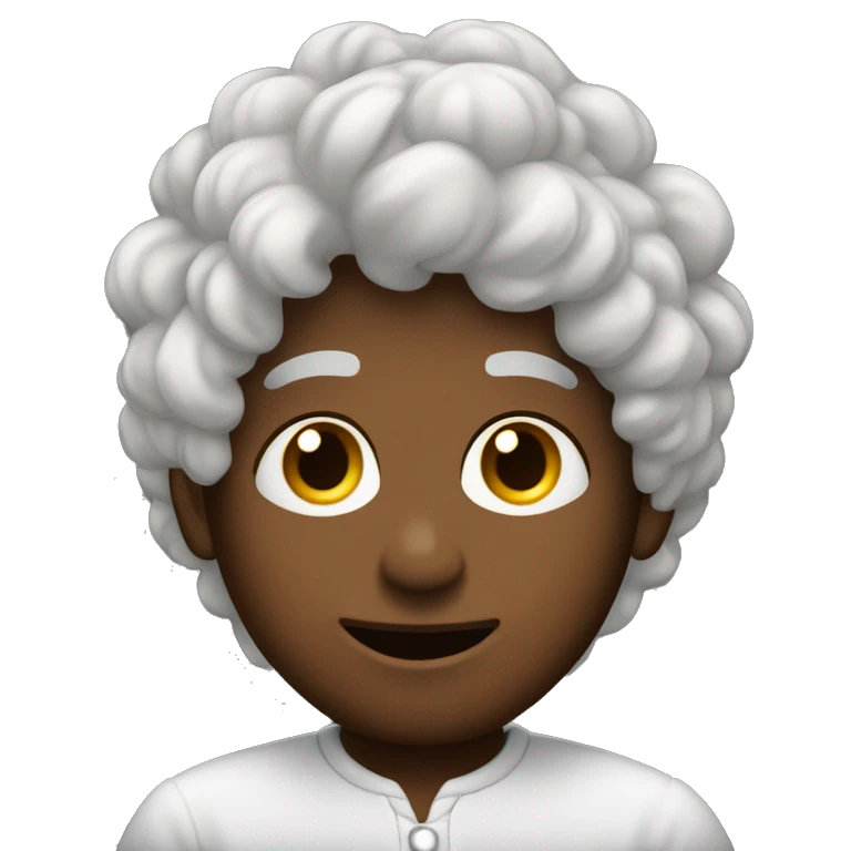 ragazzo con capelli scuri corti ricci  emoji