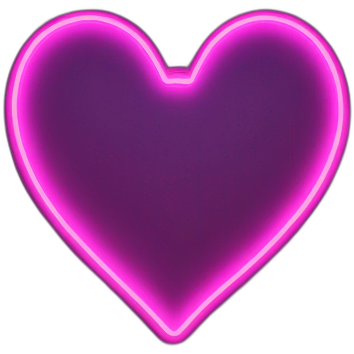 neon sign heart outline emoji