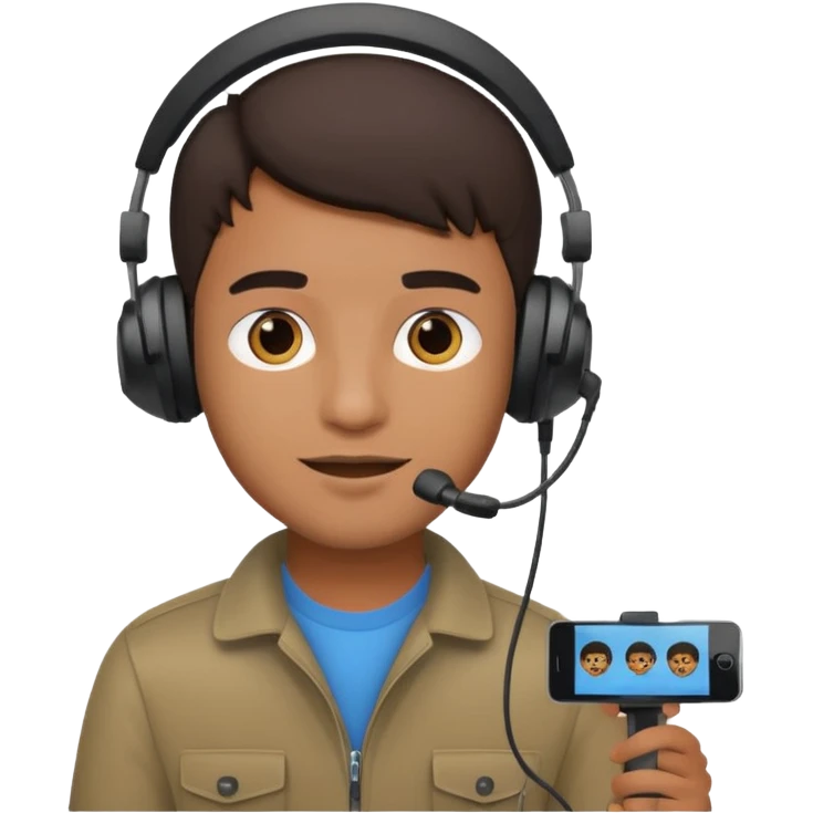 jovem pardo filmando emoji