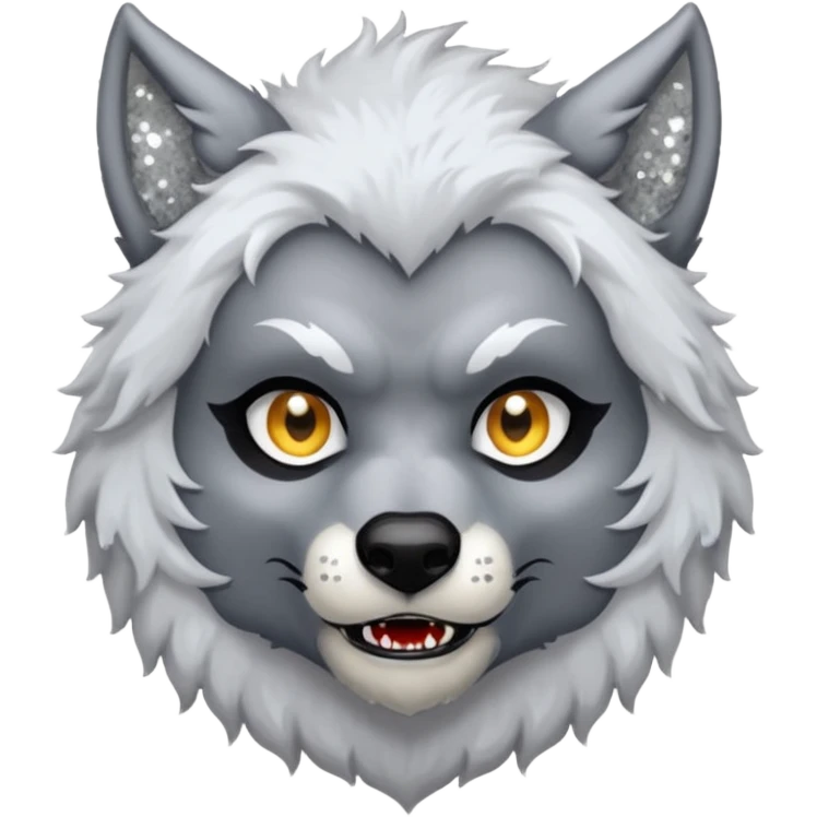 The Werewolf with white sequin outfit emoji