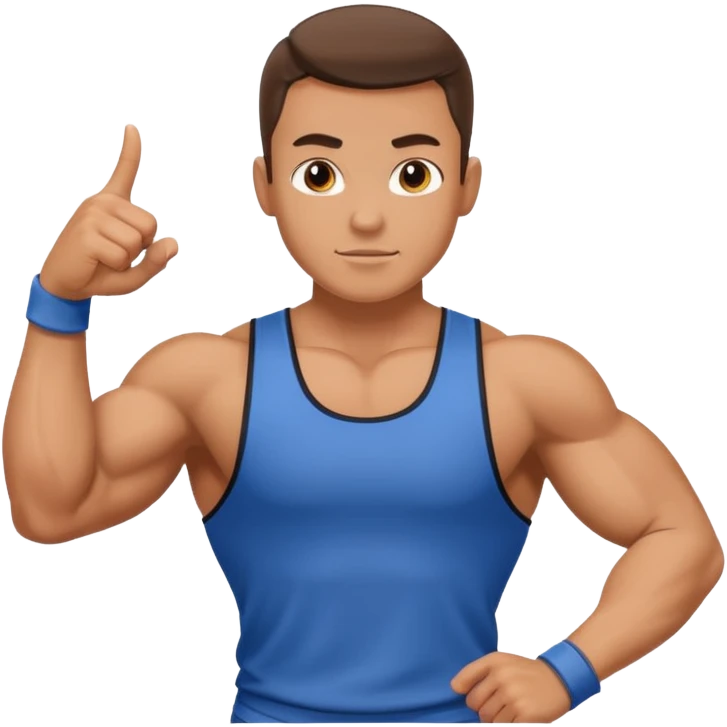 Gym trainer pointing at the camera emoji