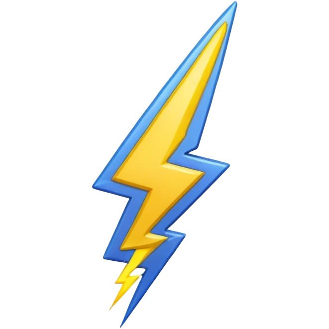 Exclamation point with lightning bolt instead of stick emoji
