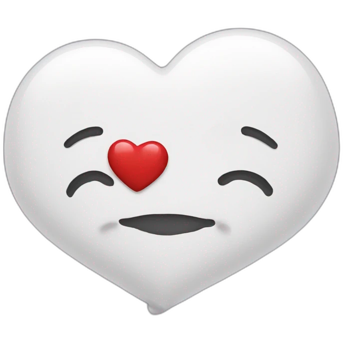 kisses with a white heart emoji