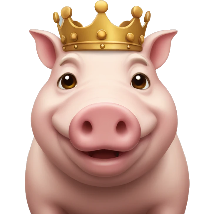 realistic king pig emoji