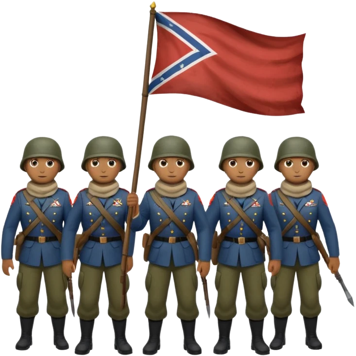 souldiers caryying flag emoji