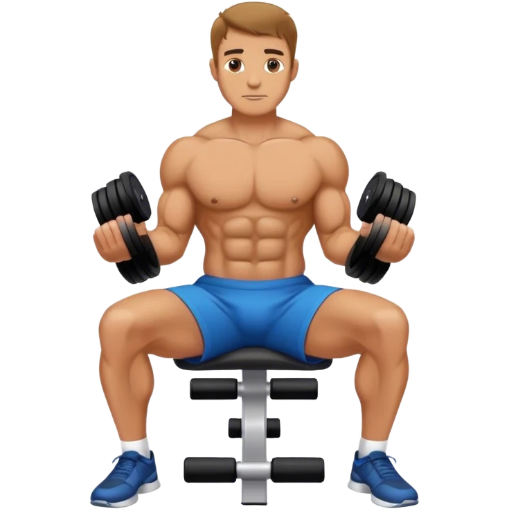 man seated weighted wrist curl emoji