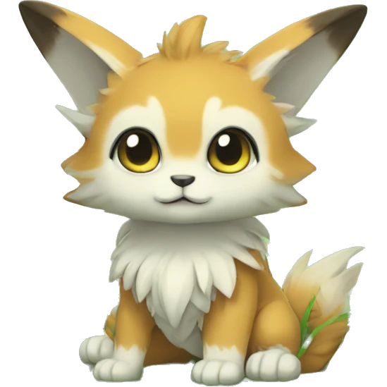 a anthro chibi-style grass-type-ground-type Fakémon-hybrid full body emoji