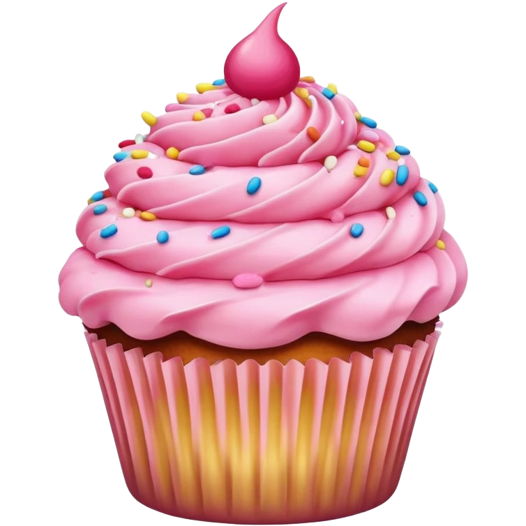 Cupcake with pink icing emoji