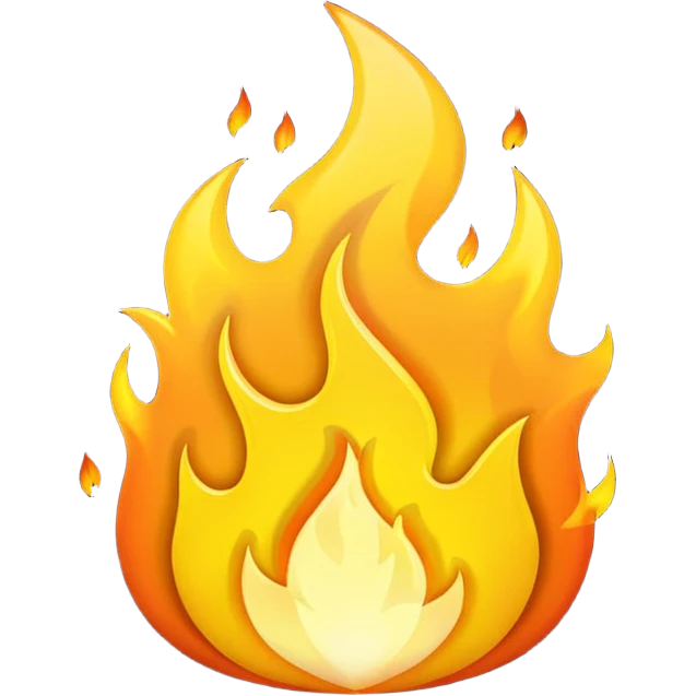 yellow fire emoji