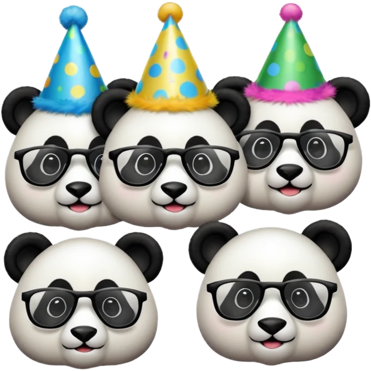 pands with party hats and opticals emoji
